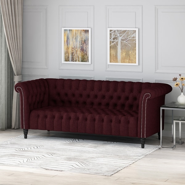 Barneyville Traditional Tufted Chesterfield Sofa by Christopher Knight Home. Opens flyout.