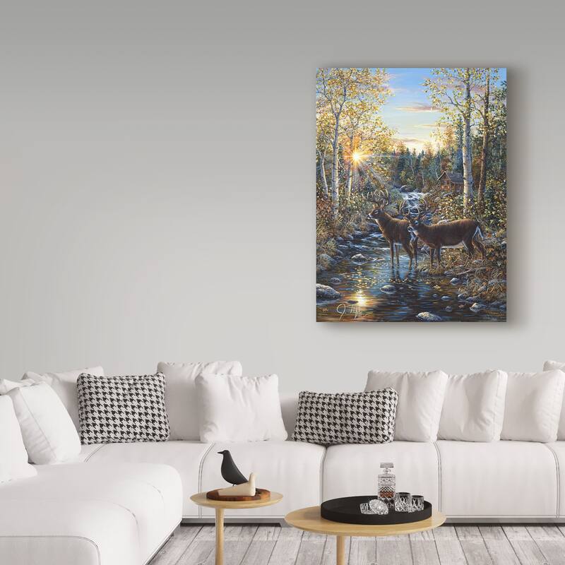 Jeff Tift 'Whitetail Deer' Canvas Art