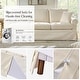 preview thumbnail 12 of 15, Ignacia 88"W Farmhouse Linen Down Blend Fill Sofa with Removable Slipcover and Solid Wood Legs by HULALA HOME