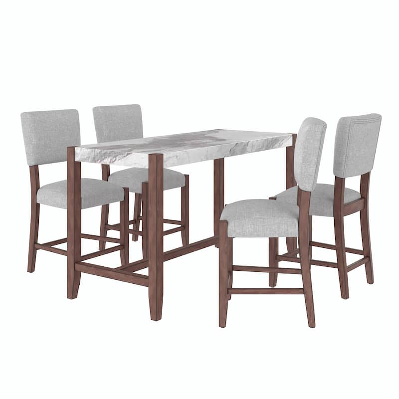 Mid Century Modern Bar Stools Set of 4, 40.4" Counter Stools with Back