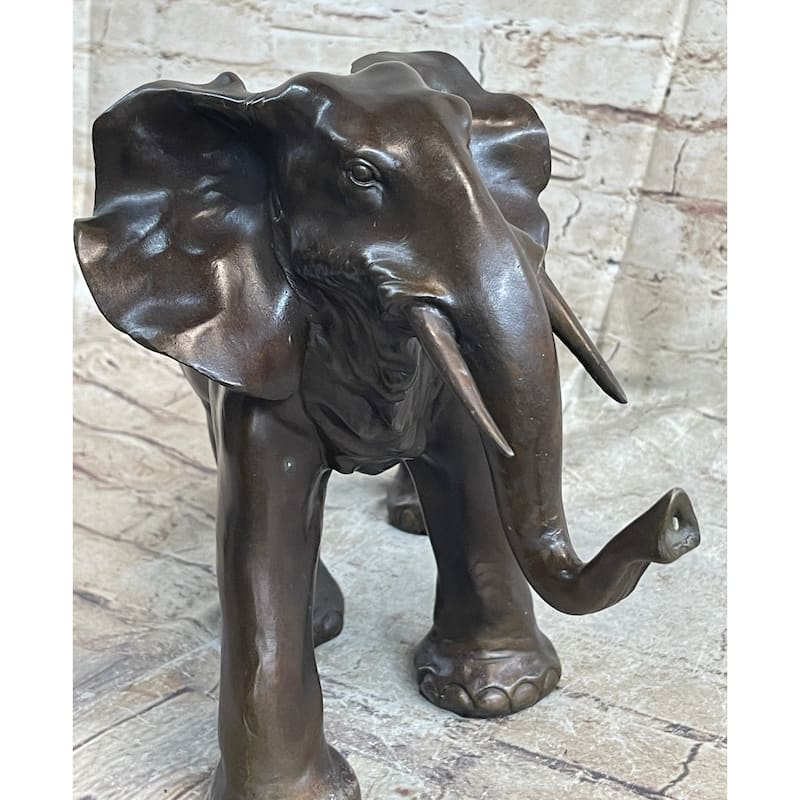 Happy Lucky Imitative Elephant Bronze Statue Figure By Barye Sculpture Hot Cast Art Decor