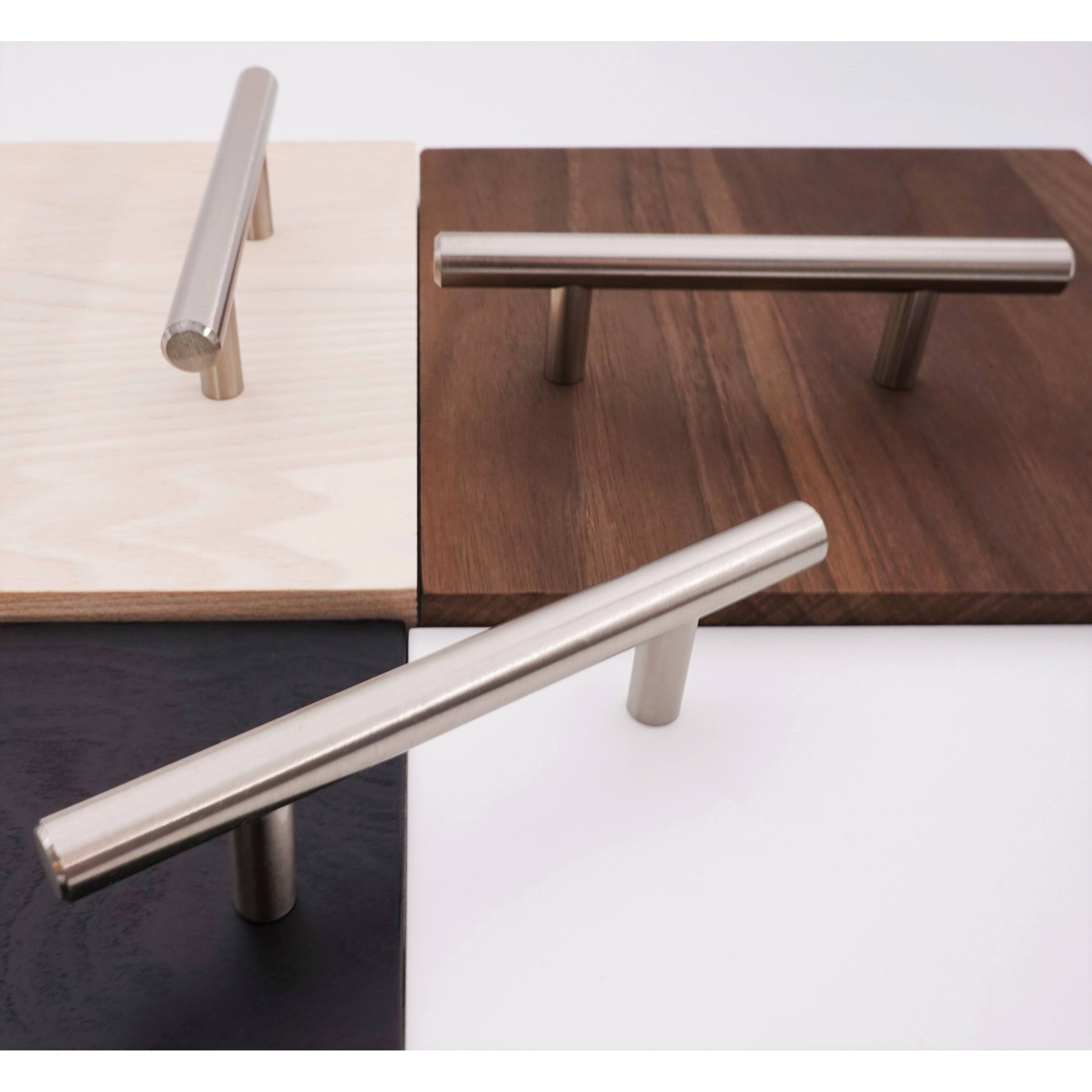 Hestia Hardware 3inch Satin Nickel Steel Bar Handle Pulls (Set of 25