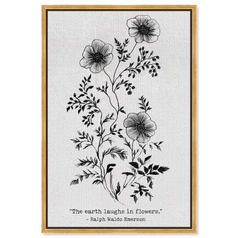 Earth Laughs in Flowers Canvas by Art Remedy - Gold - 24" x 36"