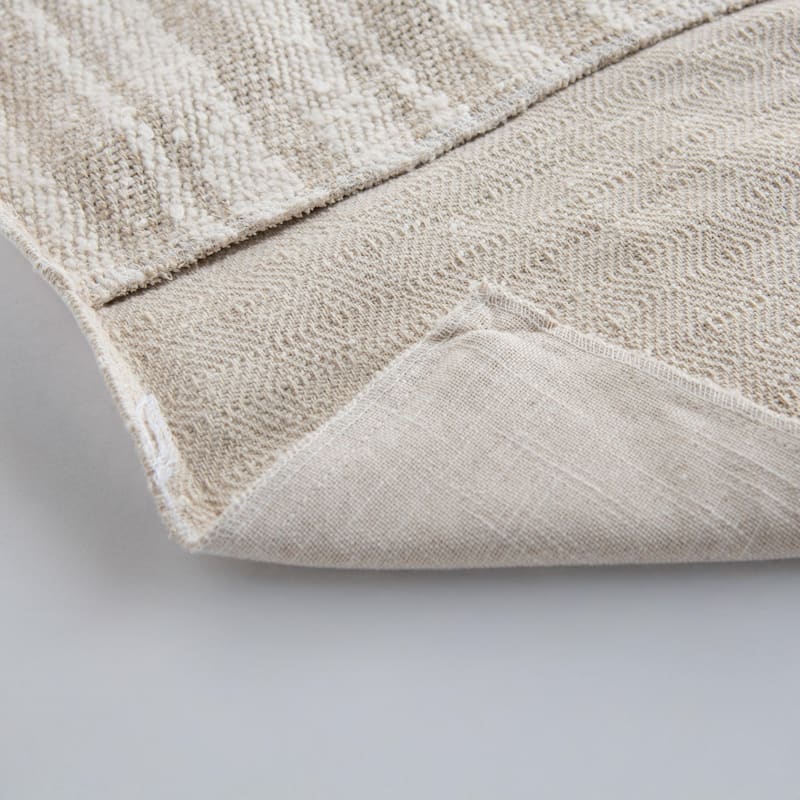 Donny Osmond Natural/Dark Natural Stripe Modern Industrial Throw Pillow