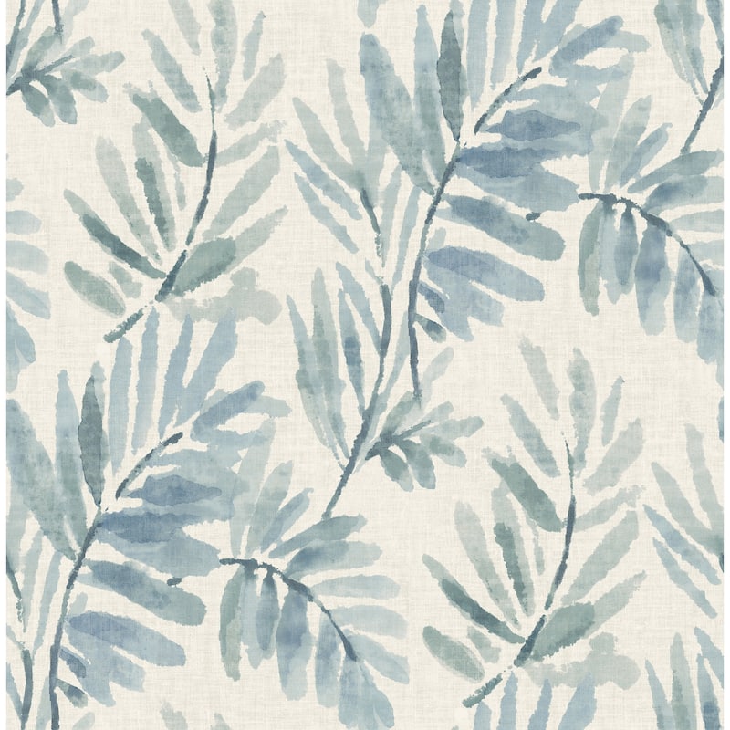 A-Street Prints Serenade Blue Ferns Wallpaper