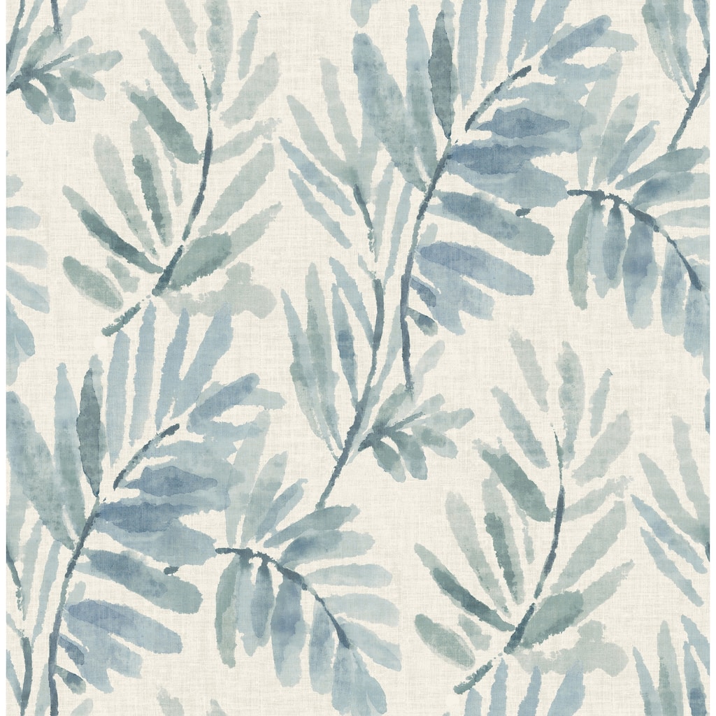 A-Street Prints Serenade Blue Ferns Wallpaper
