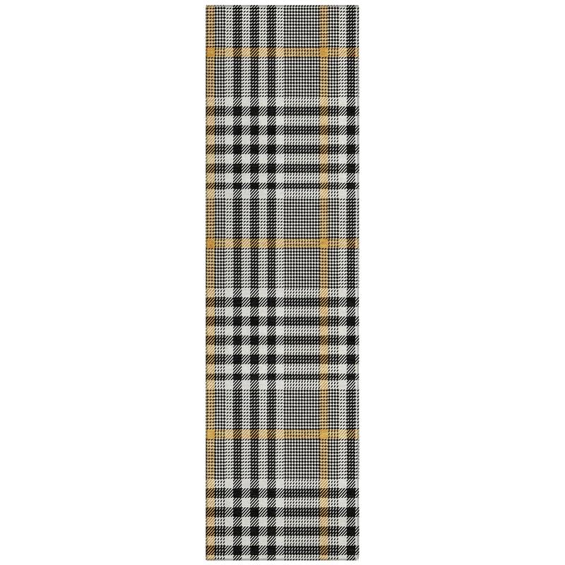 Machine Washable Indoor/ Outdoor Plaid Chantille Rug