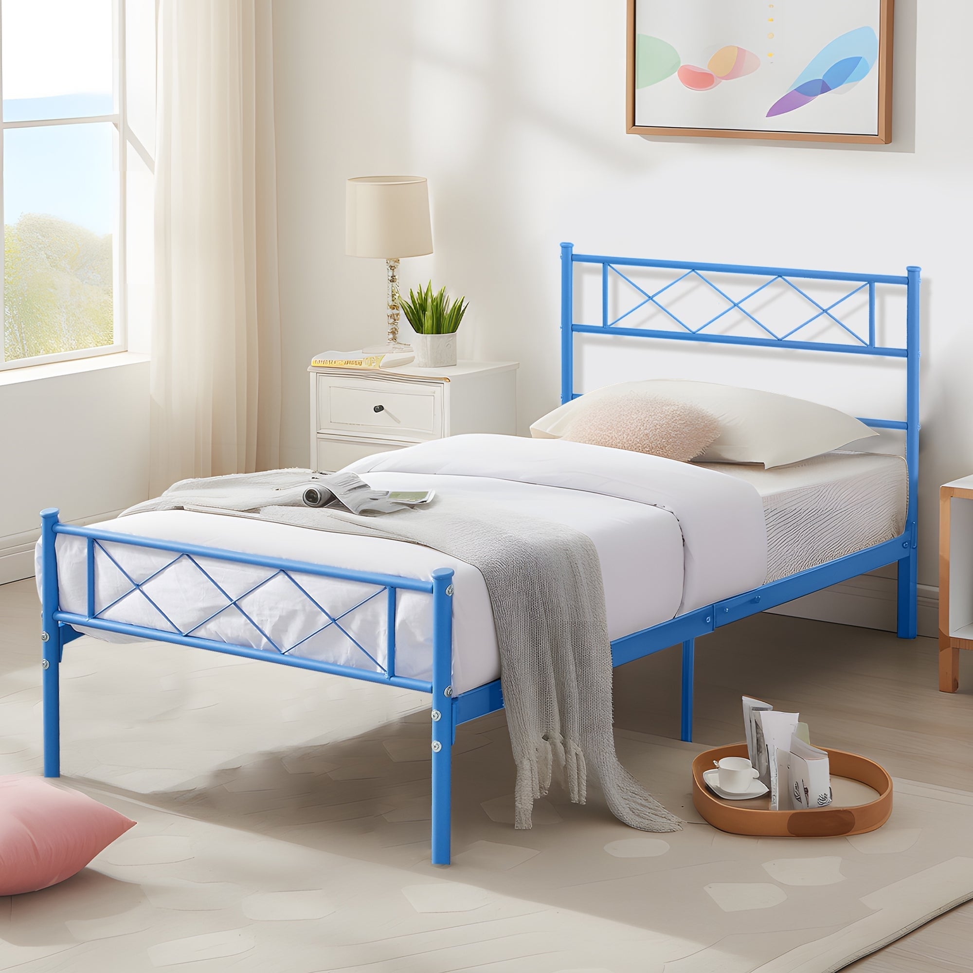 Girls metal on sale bed