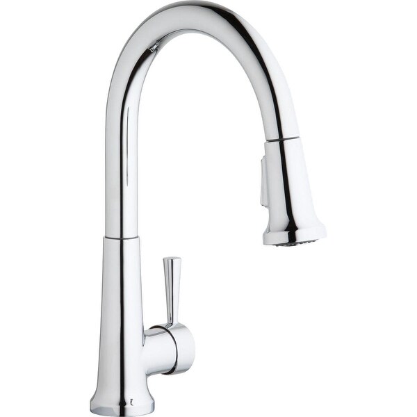 Elkay LK6000 Everyday 1.5/2.2 GPM Deck Mounted Pull Out Kitchen Faucet with Escutcheon