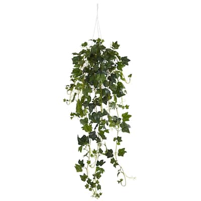 Artificial Hanging Plant Basket - Lush Greenery Indoor Outdoor Decor - 3.08ft.