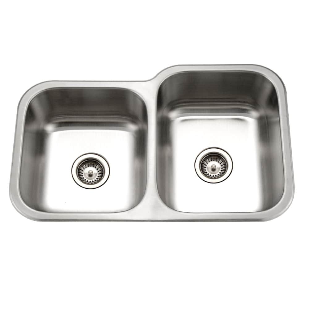 Houzer Medallion 31-1/2" Double Basin Undermount 18-Gauge Stainless
