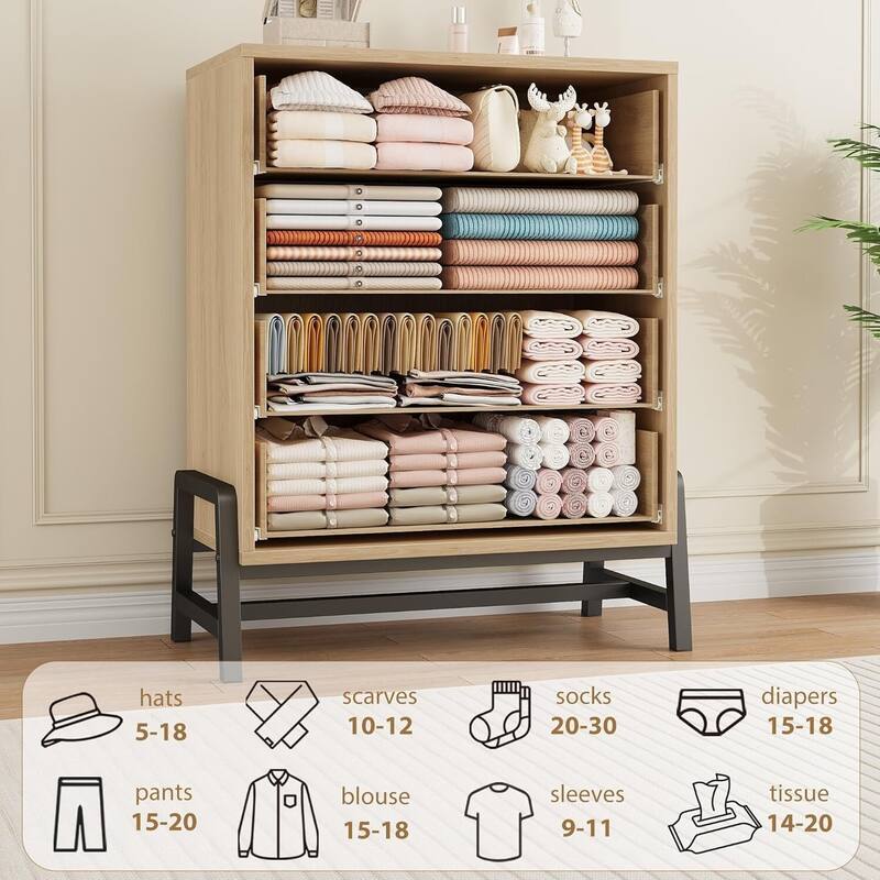 Modern 38.6'' 4 Drawer Dresser for Bedroom, Closet, Entryway