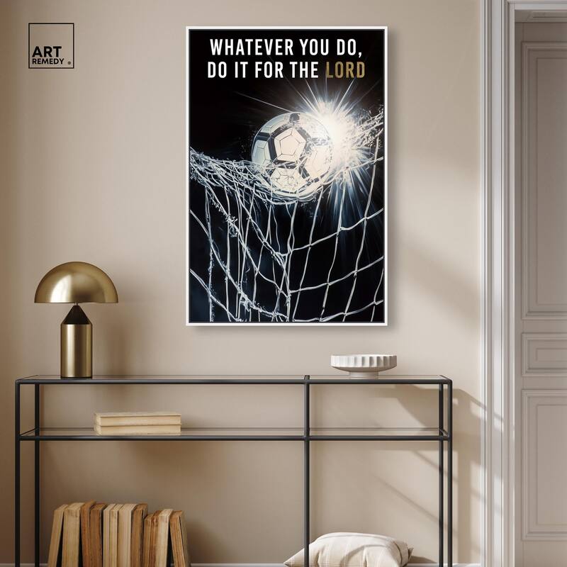 Do it for the Lord Soccer Canvas by Art Remedy