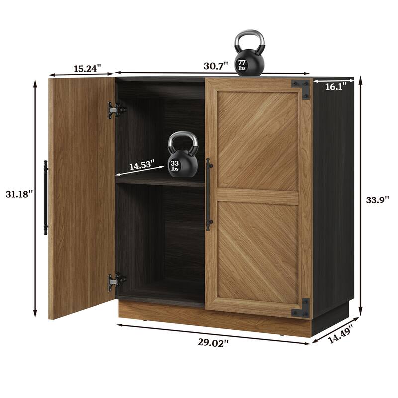 2 Doors Vintage Magician Storage Cabinet