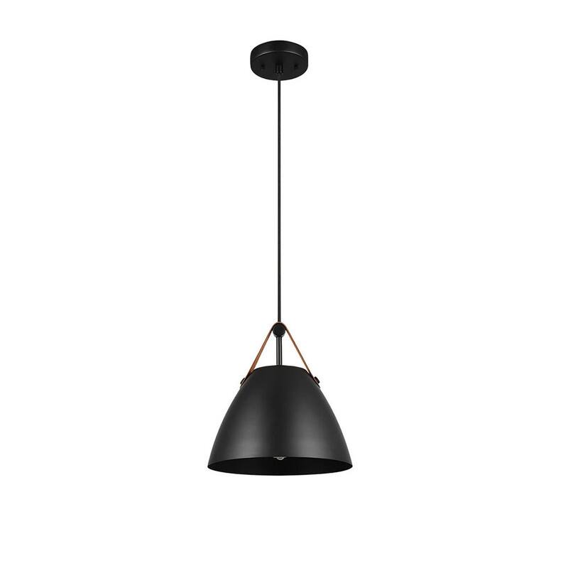 1 Light kitchen light fixture matte black pendant lights metal adjustable hanging light