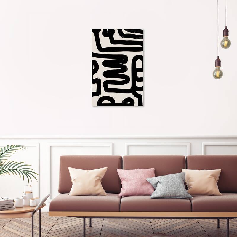 Wynwood Studio Abstract Articles II Black and Modern & Contemporary Wall Art Canvas Print - 30 x 20