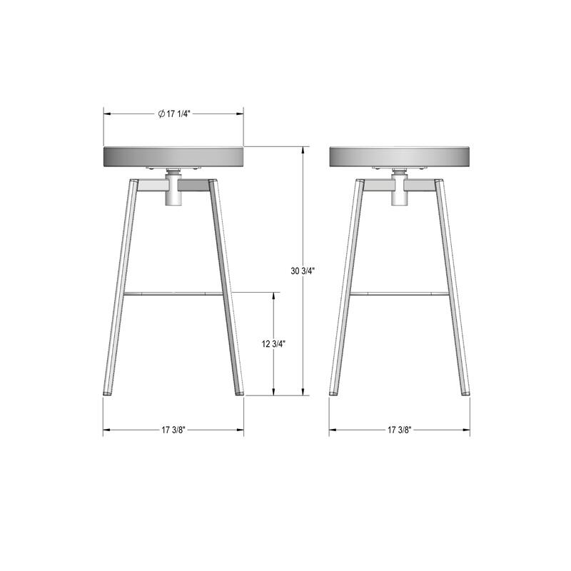 Amisco Tanner Swivel Counter and Bar Stool
