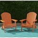 preview thumbnail 48 of 71, Hanlee Outdoor Rustic Acacia Wood Folding Adirondack Chair (Set of 2) by Christopher Knight Home Tangerine
