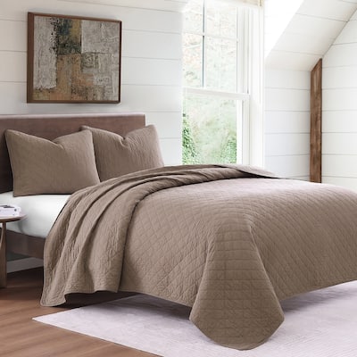 Indigo Hill by HiEnd Accents Cotton Comfort Shabby Chic Bedding Lightweight 3 Piece Quilt Set