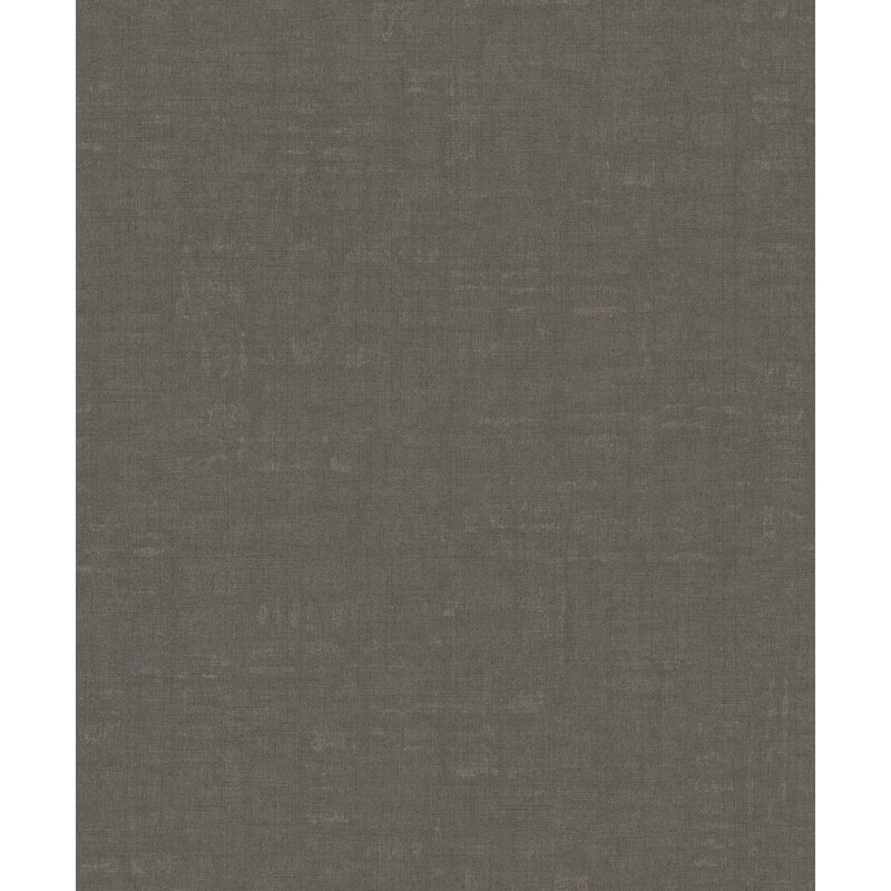 Galerie Wallcoverings Fusion Collection Linen Effect Textured Non-woven Matte Wallpaper Roll - 33 feet x 21 inches - Charcoal