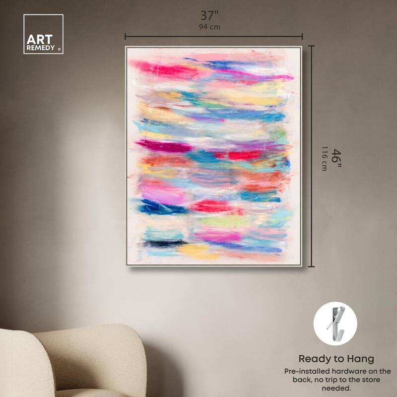 Color Bands Canvas by Art Remedy