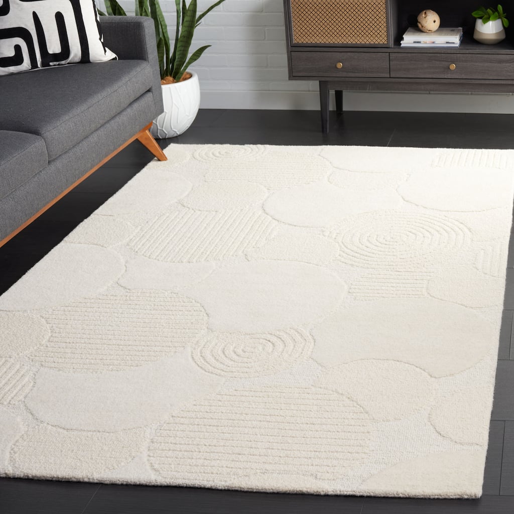 SAFAVIEH Handmade Ebony Qiong Contemporary Wool Rug