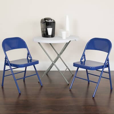 4 Pack Triple Braced & Double Hinged Folding Chair