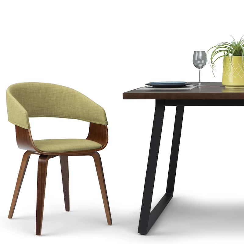 WYNDENHALL Calinda Mid Century Modern Bentwood Single Dining Chair - 20.5"w x 21.7"d x 30.9"h - Acid Green