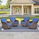 Option Brown Wicker & Grey Cushion