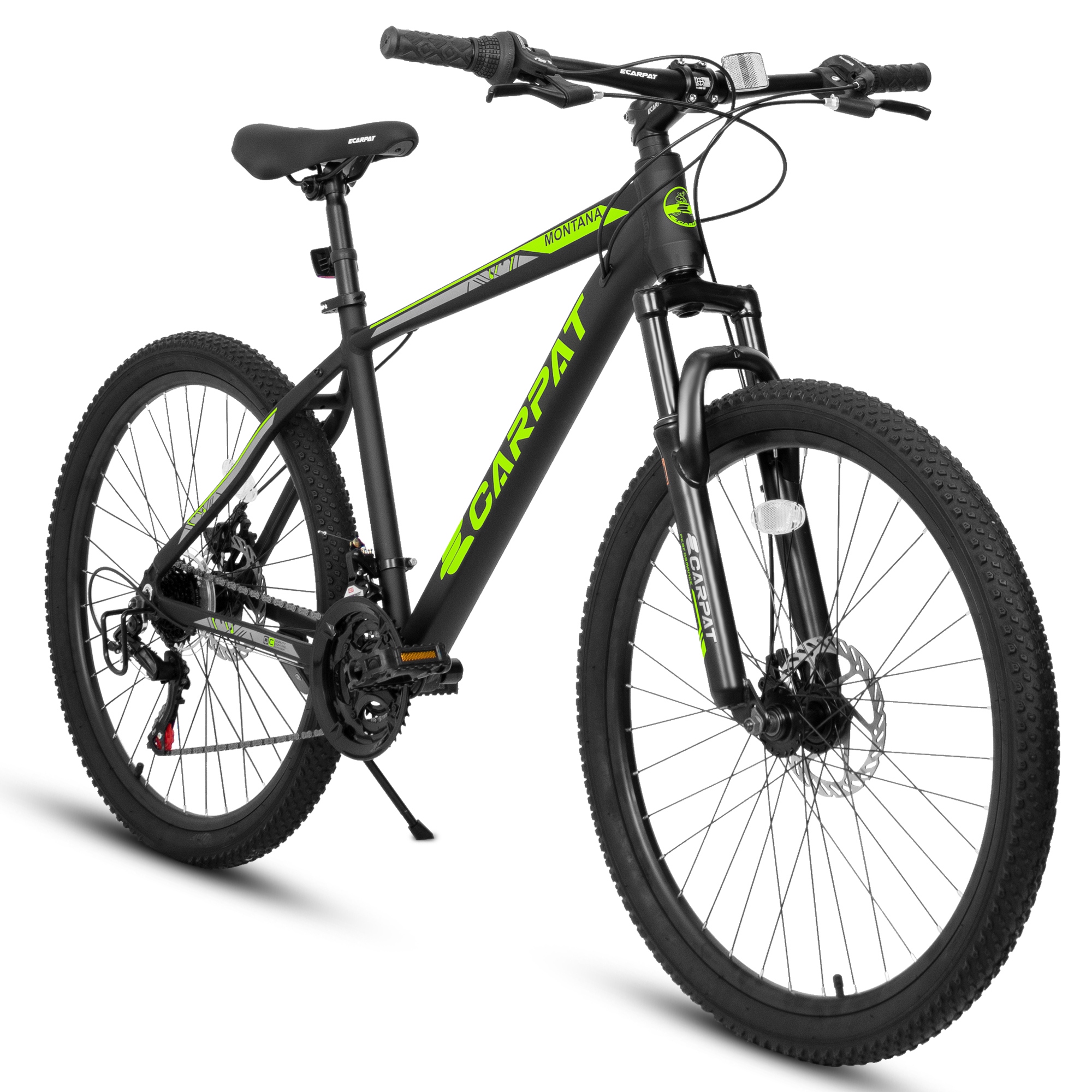 18 Kids Bike w Aerospace Aluminum Frame Enclosed Chain Shock Absorbing Suspension Disc Brakes and Kickstand Red Blue Bed Bath Beyond 39774301