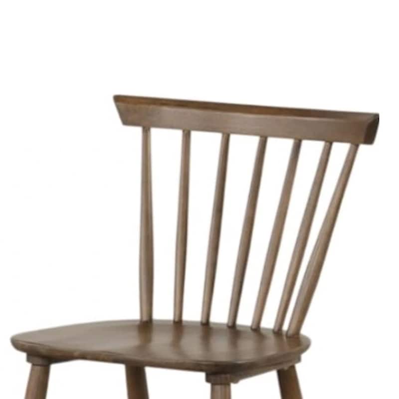 Baylee Side Dining Chair Set of 2, Spindle Back, Tapered Legs, Walnut Wood
