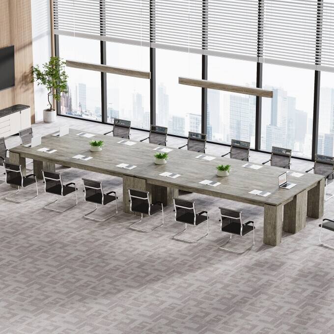 7FT Extra Long Conference Table, Modern Office Meeting Room Table