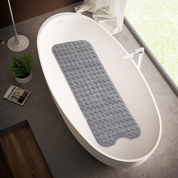 Pebbles Non-Slip Bathroom Mat Anti Slip Bathtub Mats Suction Cup Shower  Cushion Long Bath Foot