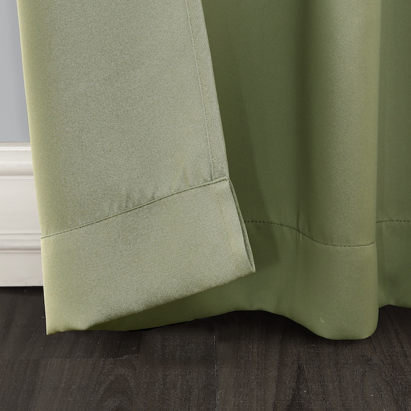 Sun Zero Hayden Energy Saving Blackout Rod Pocket 1-Piece Curtain Panel, Single Panel