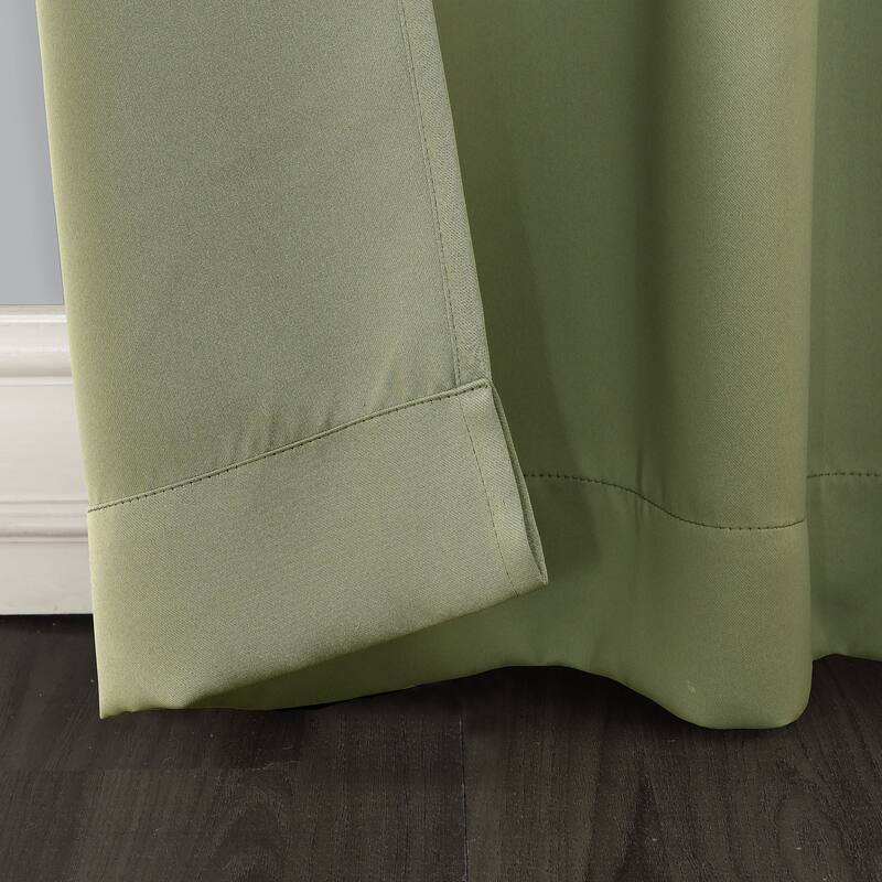 Sun Zero Hayden Energy Saving Blackout Rod Pocket Curtain Panel, Single Panel