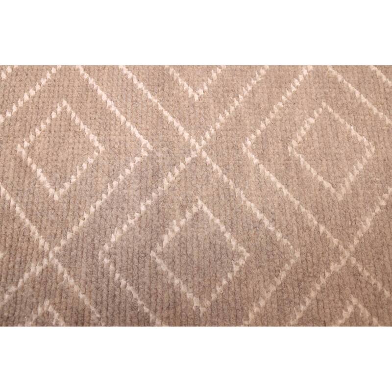 ECARPETGALLERY Hand-knotted Tangier Taupe Silk, Wool Rug - 5'1 x 7'11