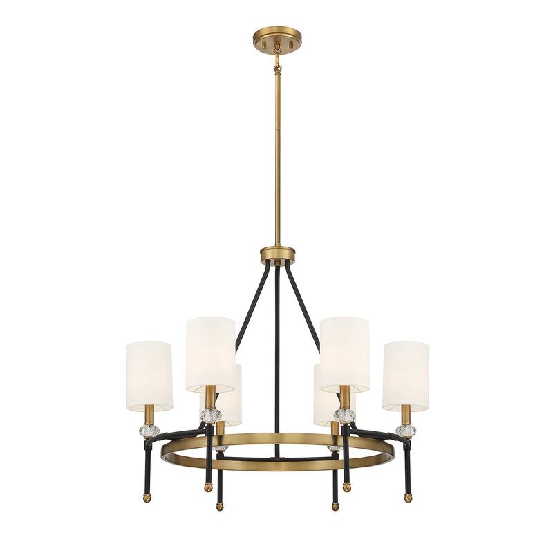 Savoy House 1-1893-6 Tivoli 6 Light 28" Wide Crystal Ring Chandelier
