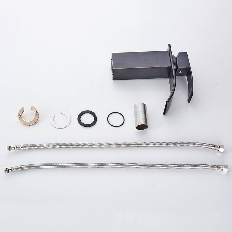 Modern Single Handle Waterfall Bathroom Sink Faucet with Rust and Corrosion Resistance, Anti Fingerprint, Single Hole