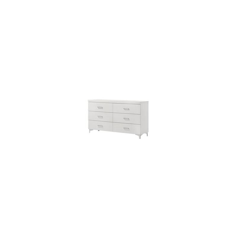 Asian Style Dresser - White Wood Chest of Drawers - Modern Bedroom Furniture