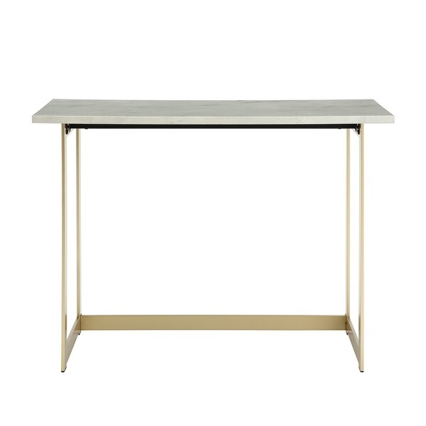 Silver orchid madsen faux marble writing desk deals