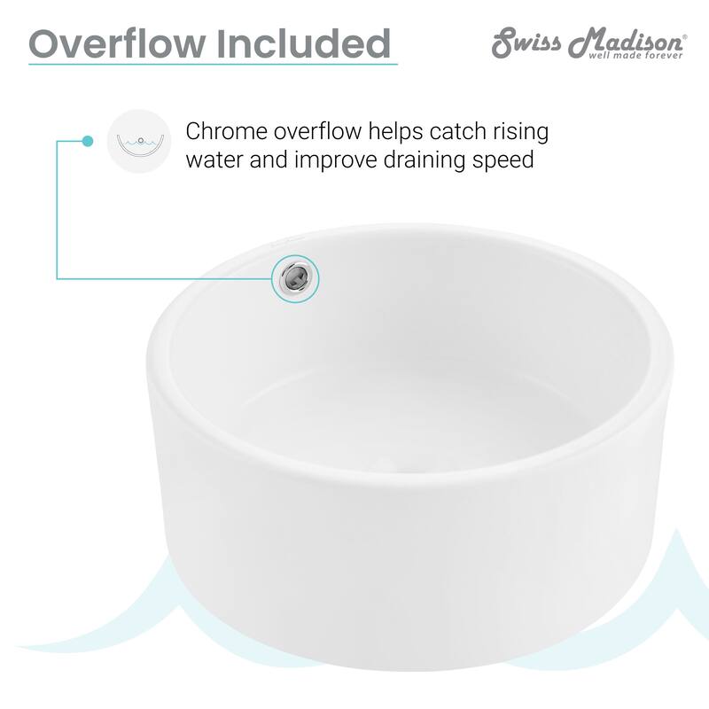 Swiss Madison Monaco® Round Ceramic Bathroom Vessel Sink