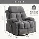 preview thumbnail 8 of 6, Grey Swinging Recliner Massage Sofa with USB, 2 Cup Holders, and 360° Rotation, Heating Function