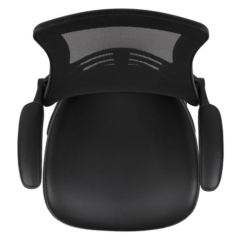 Mesh Sled Base Side Reception Chair with Flip-Up Arms