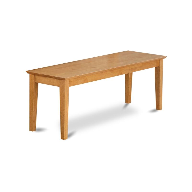 HomeStock 6-Piece Rectangle Natural Oak Finish Solid Wood Top Dining Table with 1 Bench, 4 Chairs with Lattice Back