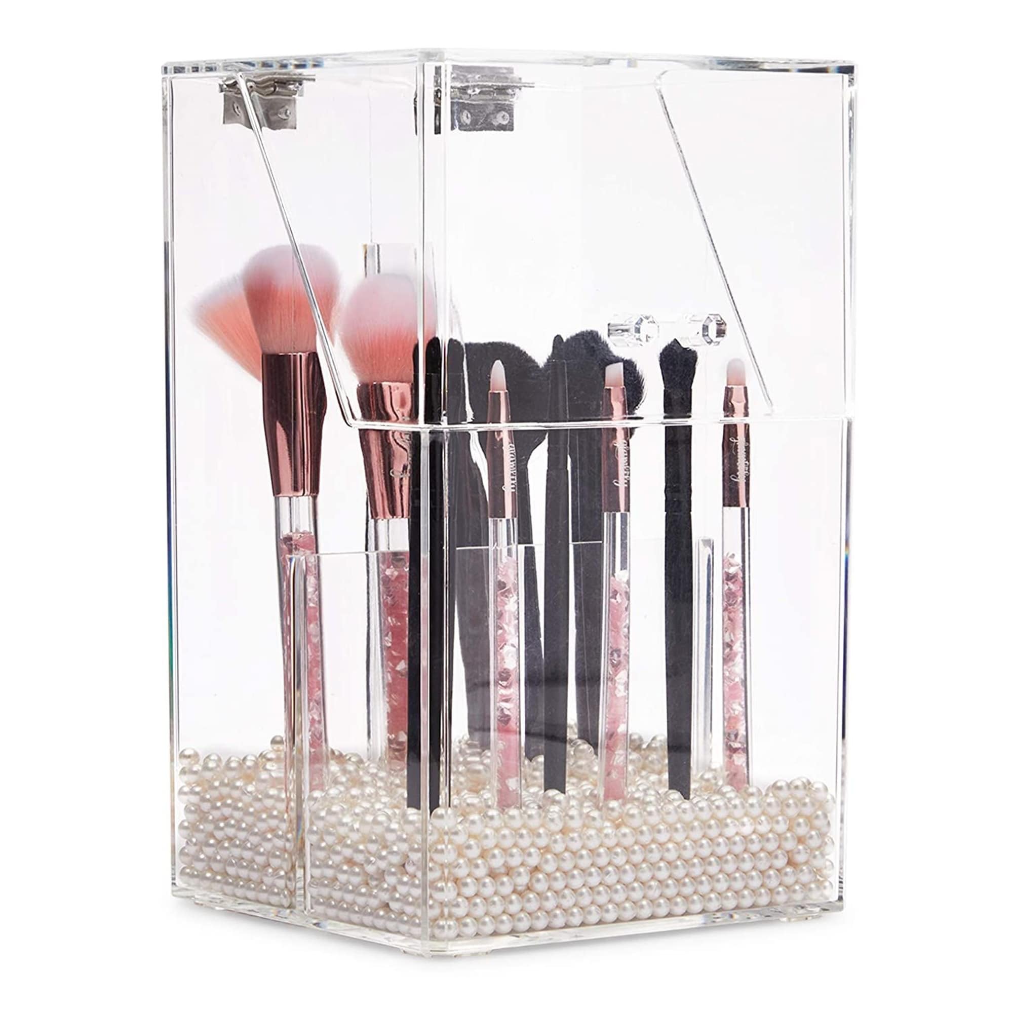 Retractable Makeup Brush Holders, Clear Travel Makeup Brush Case