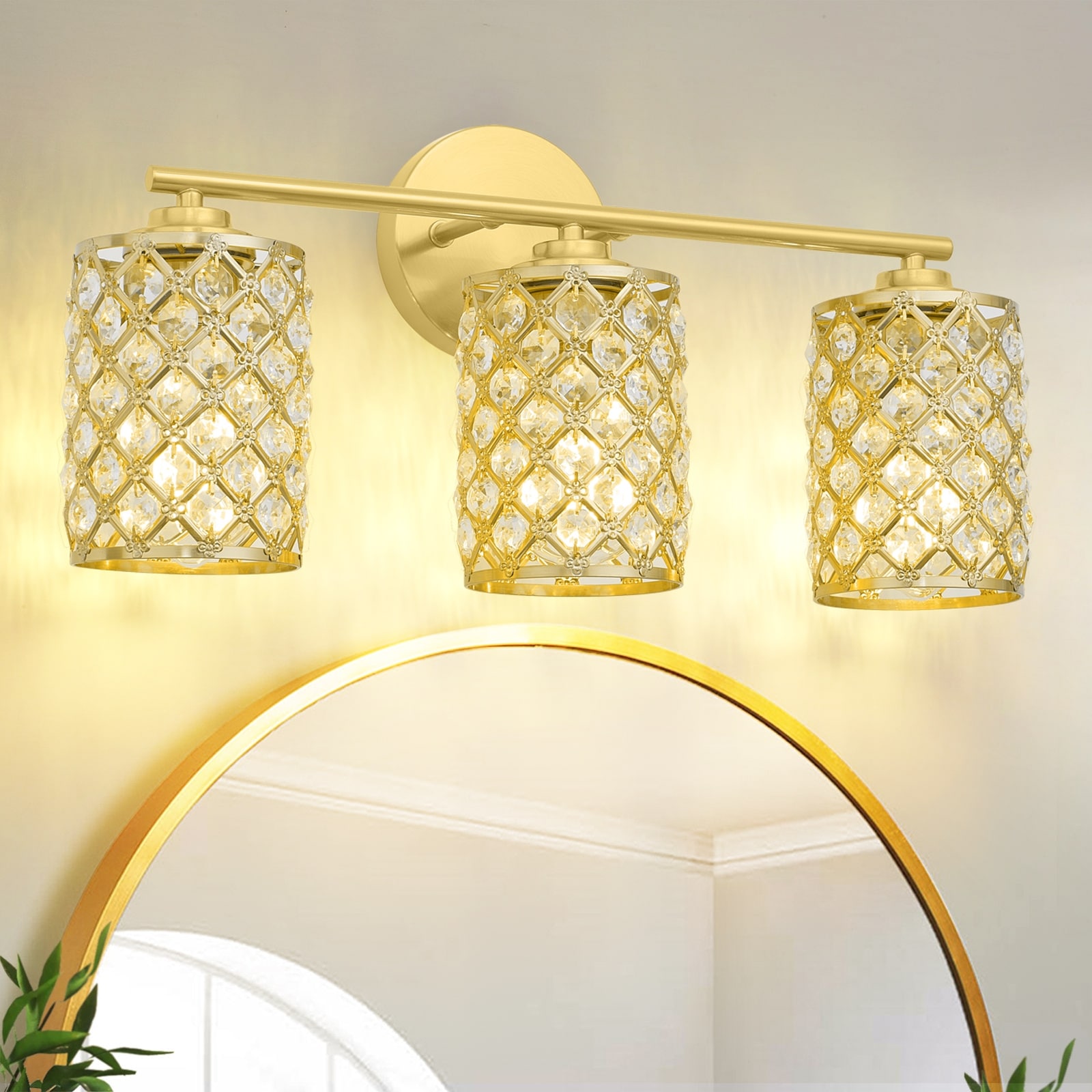 Chrome and gold vanity light cheap