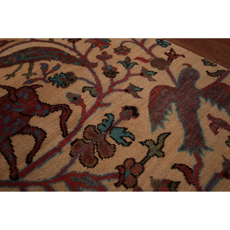 Animals Kazak Oriental Foyer Rug Hand-Knotted Wool Carpet - 2'0" x 3'0"