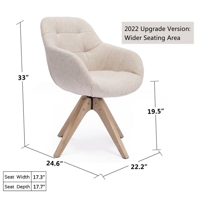 Modern Home Office Swivel Desk Chair Fabric Accent Chair