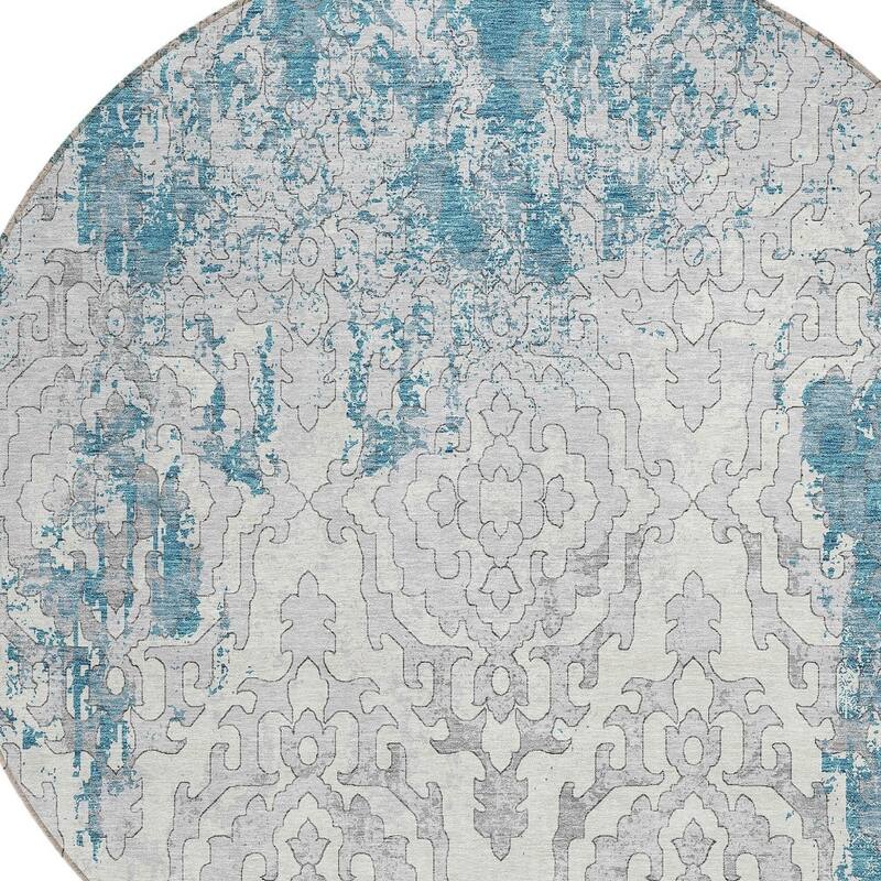 HomeRoots Medallion Transitional Rectangle Outdoor Rug