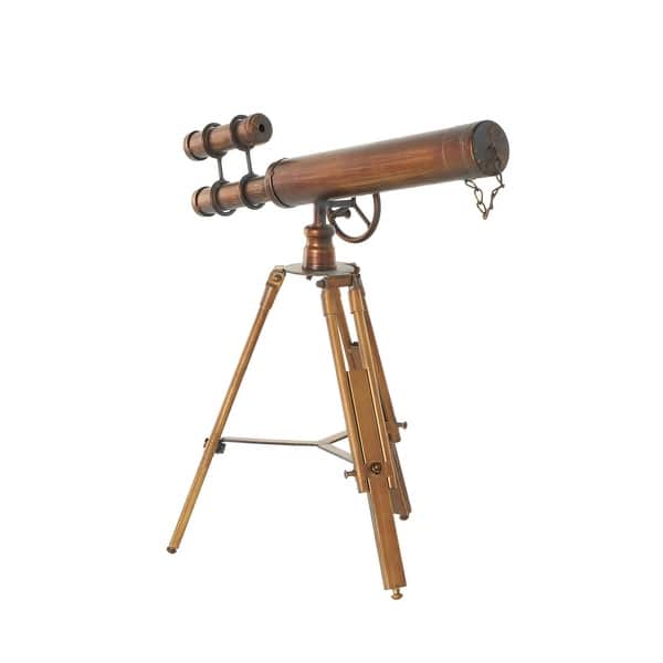 slide 2 of 8, Metal Telescope - Brass - Roche River Decor Brass